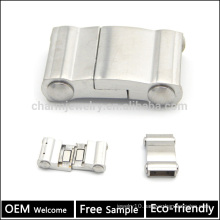 BX055 Wholesale china jewelry finding buckles clasp 316L stainless steel magnetic flat clasp for wide leather bracelet